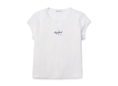 Calvin Klein x Jung Kook of BTS Women's Monogram Baby Tee "Lily White"