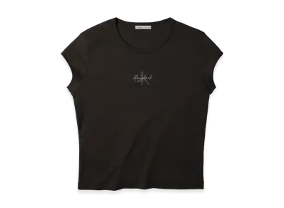 Calvin Klein x Jung Kook of BTS Women's Monogram Baby Tee "Peat Black"