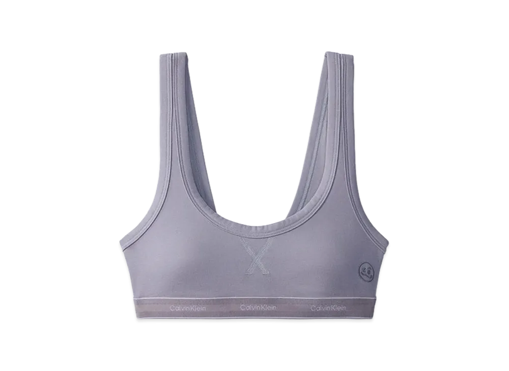 Calvin Klein x Jung Kook of BTS Women's Heritage Cotton Lightly Lined Bralette "Sterling Silver"