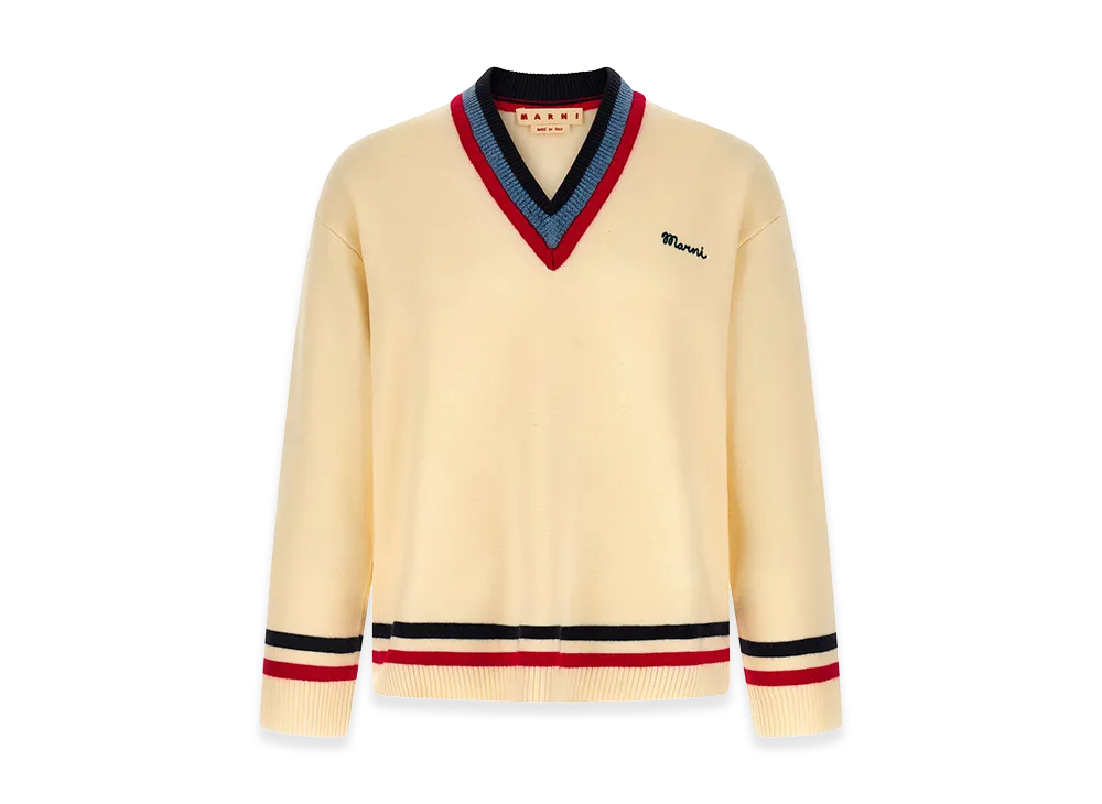 MARNI Logo Embroidery Sweater "Beige"