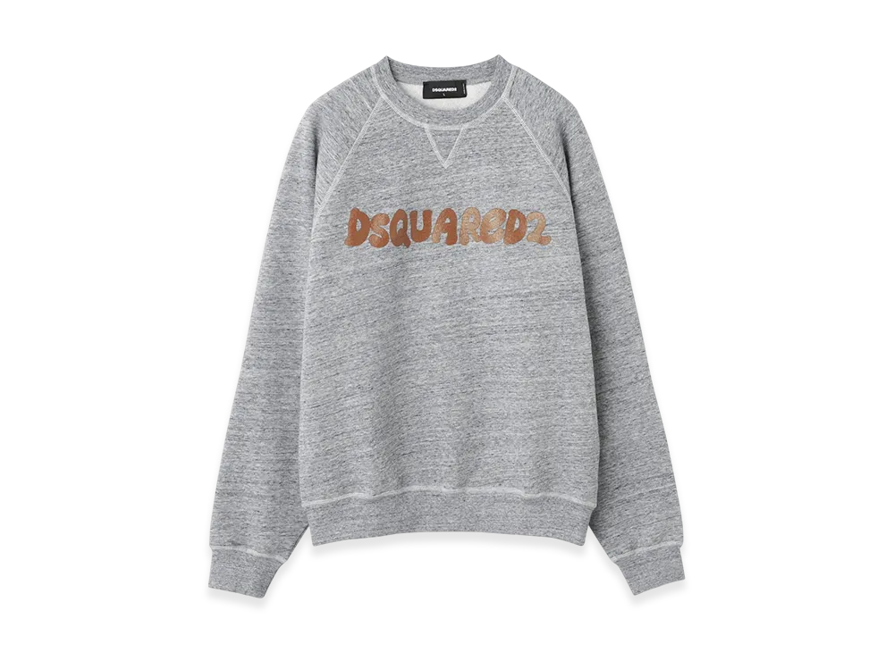 DSQUARED2 Cool Raglan Fit Crewneck Sweatshirt "Greymelange"