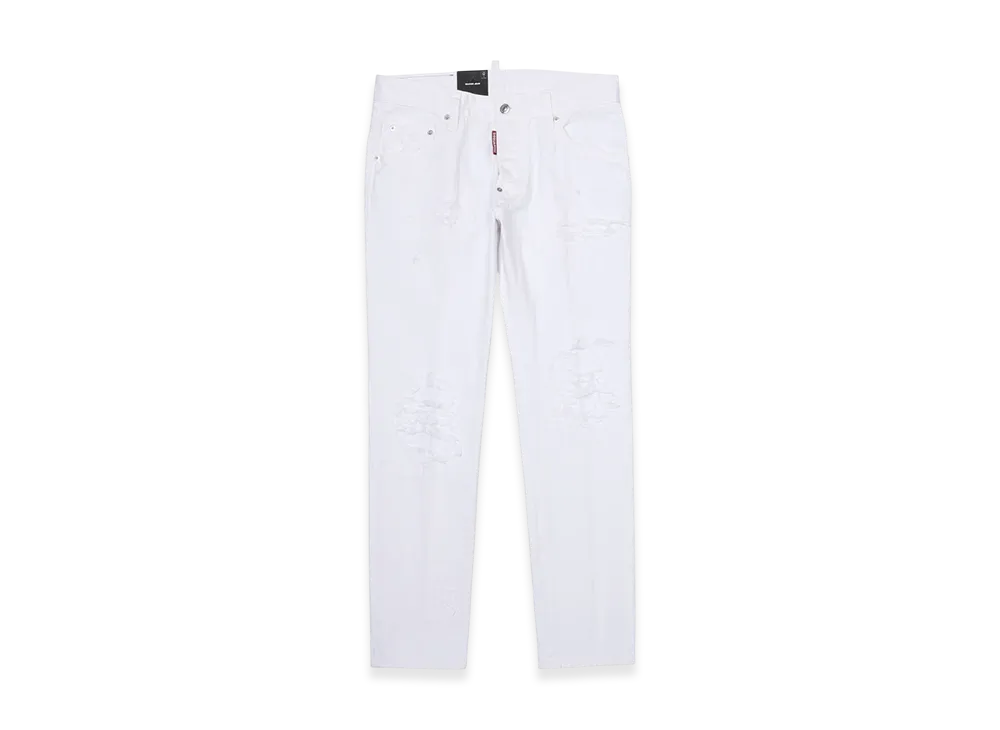 DSQUARED2 Skater Button-Fly Jeans "White"