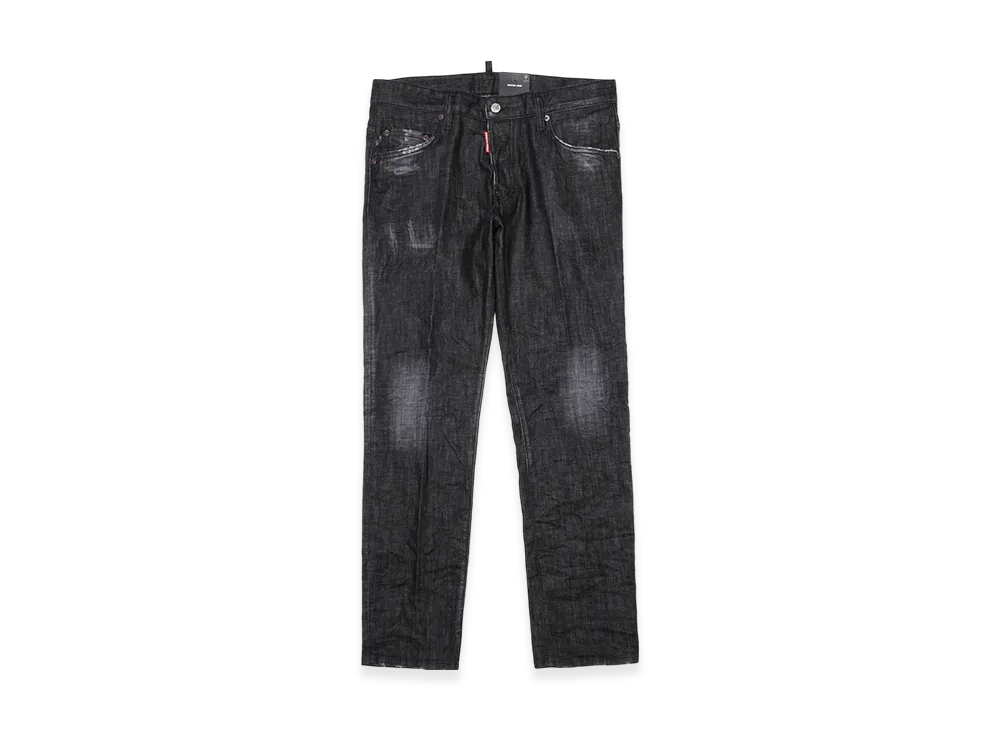 DSQUARED2 Black Clean Wash Skater Button-Fly Jeans "Black"