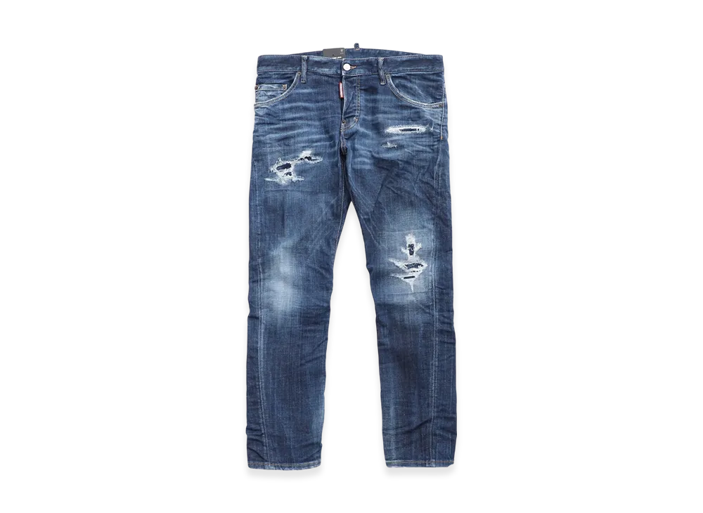 DSQUARED2 Sexy Twist Button-Fly Jeans "Blue"