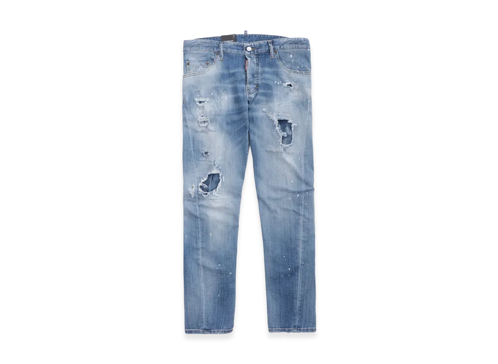 DSQUARED2 Sexy Twist Button-Fly Jeans "Lightblue"