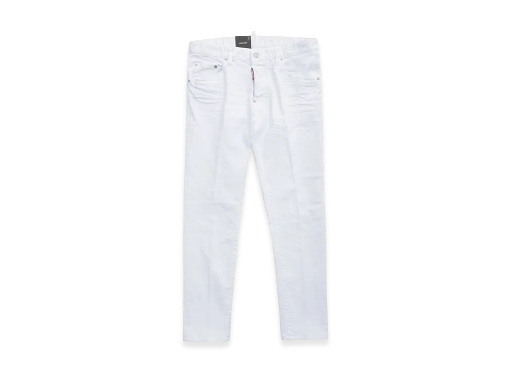 DSQUARED2 Skater Button-Fly Jeans "White"