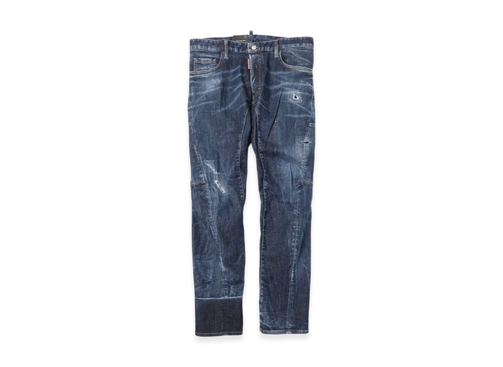DSQUARED2 Tidy Biker Button-Fly Jeans "Blue"