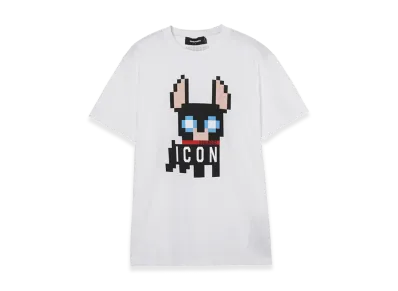 DSQUARED2 ICON Pixel Dog S/S T-Shirt "White"