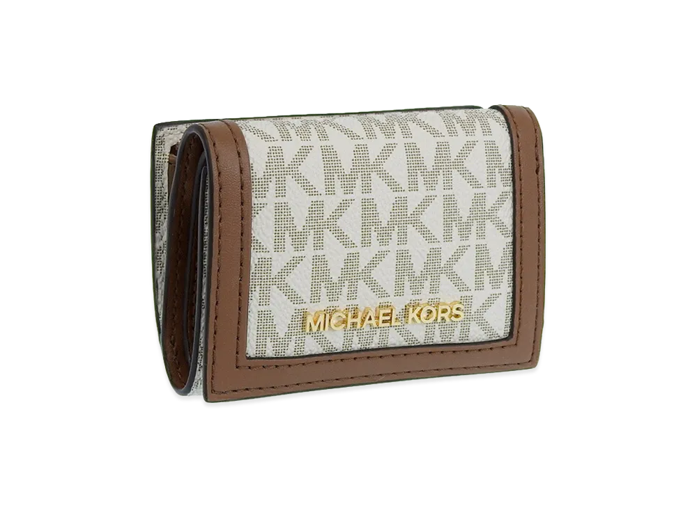 MICHAEL KORS Women's Trifold Wallet "White/Brown"