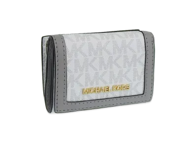 MICHAEL KORS Women's Trifold Wallet "White/Grey"