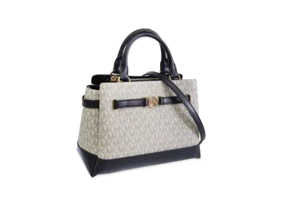 MICHAEL KORS Women's Satchel Bag "Vanilla/Black"