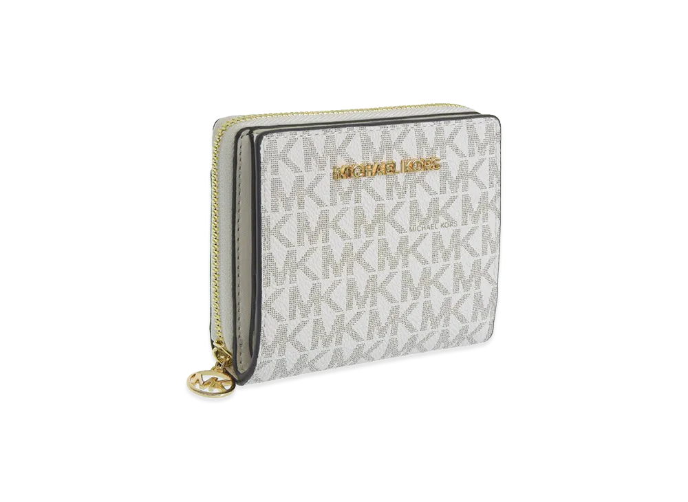 MICHAEL KORS Women's Jet Set Travel Bifold Wallet "Cream Multi"