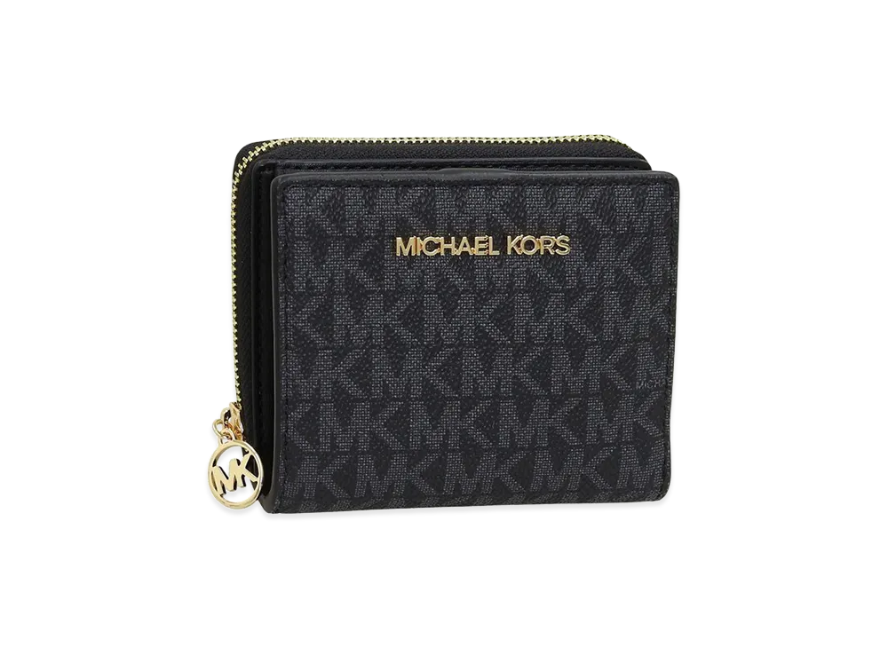 MICHAEL KORS Women's Jet Set Travel MD BF ZA Chrm Wallet "Black"
