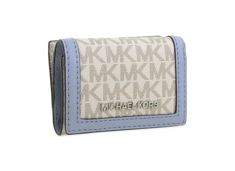 MICHAEL KORS Women's Trifold Wallet "White/Blue"