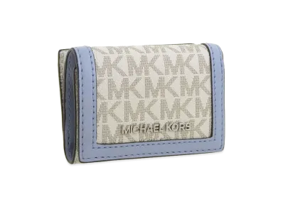 MICHAEL KORS Women's Trifold Wallet "White/Blue"