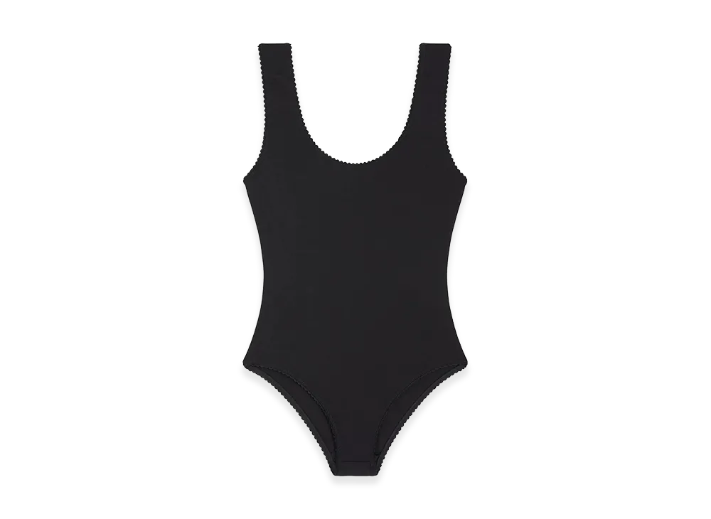 PHOEBE PHILO Women's Scalloped One-Piece "Black"