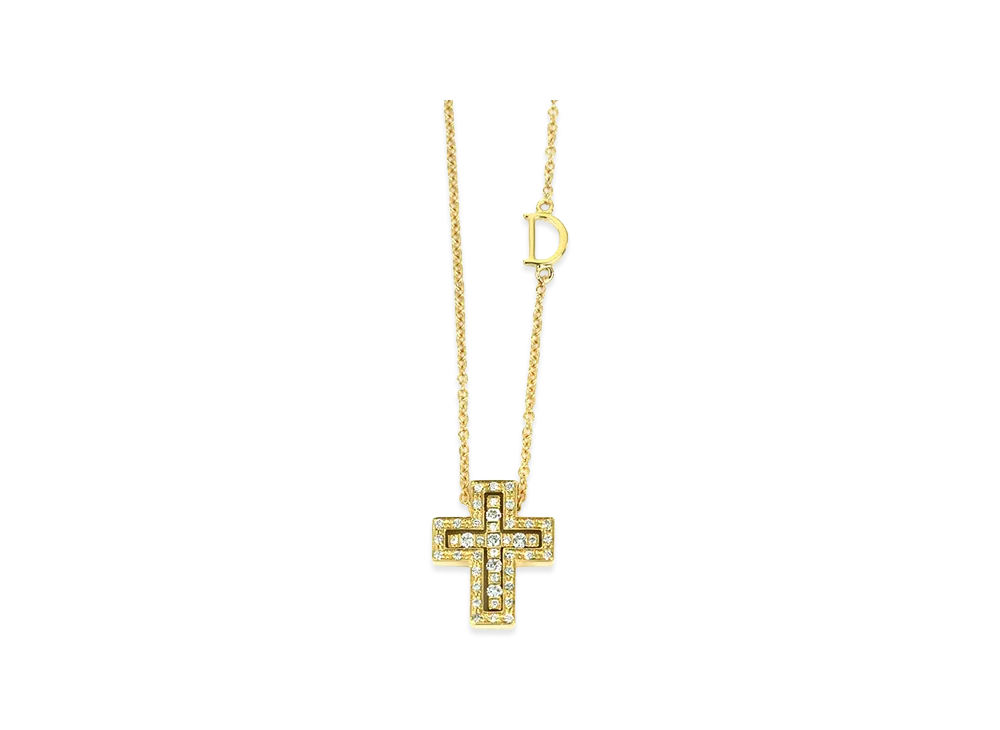 DAMIANI Women's Necklace Belle Epoque 0.17ct "Yellow Gold"