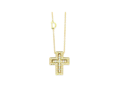 DAMIANI Women's Necklace Belle Epoque 0.38ct "Yellow Gold"