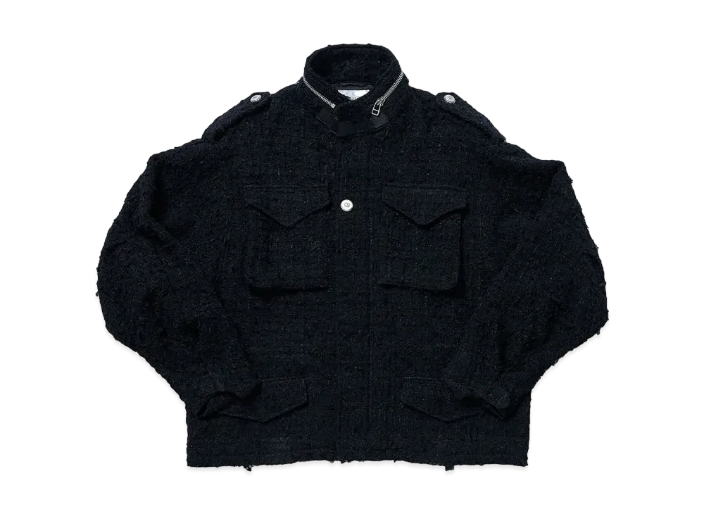 doublet Tweed Military Jacket "Black"