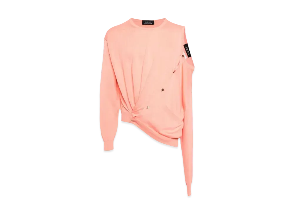 doublet Cutout Pullover "Salmon Pink"