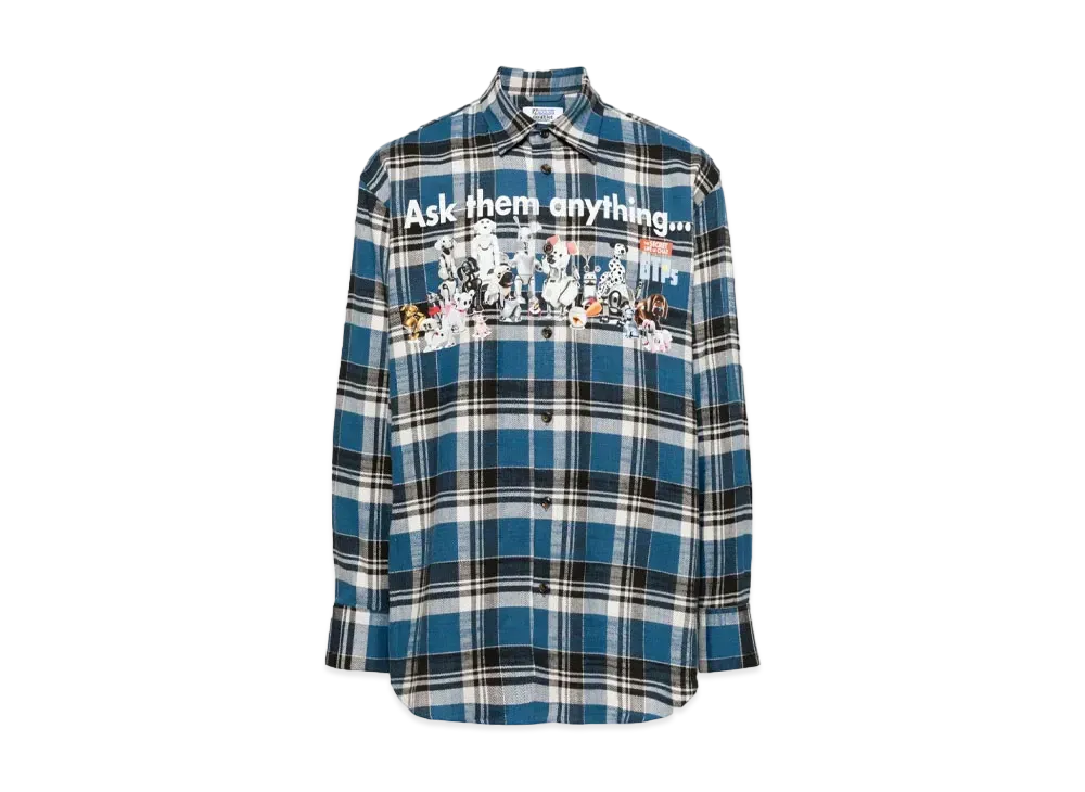 doublet x PZ Today Check Shirt "Cerulean Blue"