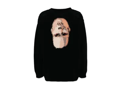 doublet Chunky Knit Sweater "Black/Multicolor"