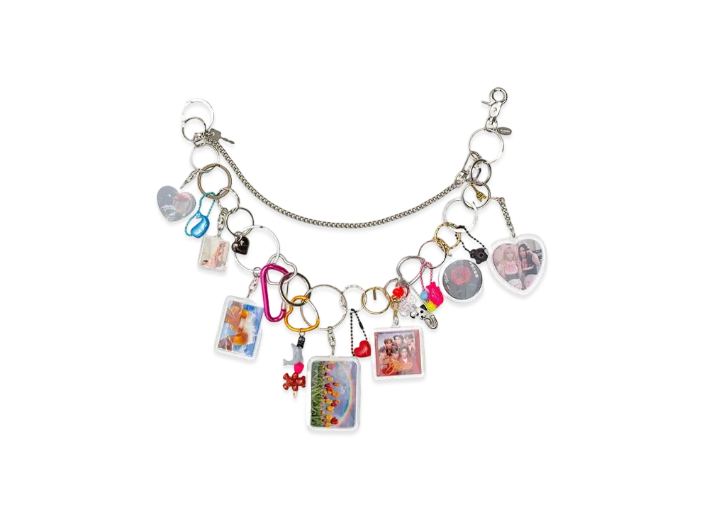 doublet x ST Company Embroidery 7 Words Keychain "Silver"