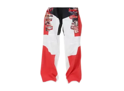 doublet A.I. Patches Embridery Track Pants "Black/Red"