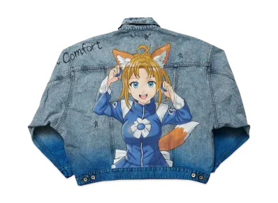doublet Anime Hand Painting Denim Jacket "Blue"