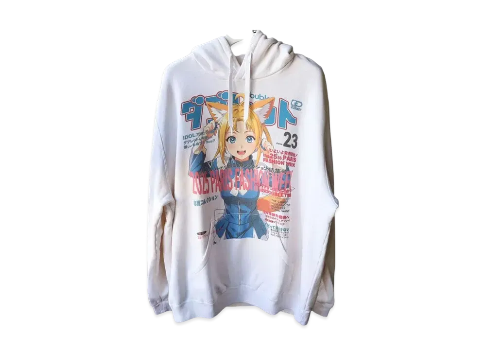 doublet Anime Print Hoodie "Fox"