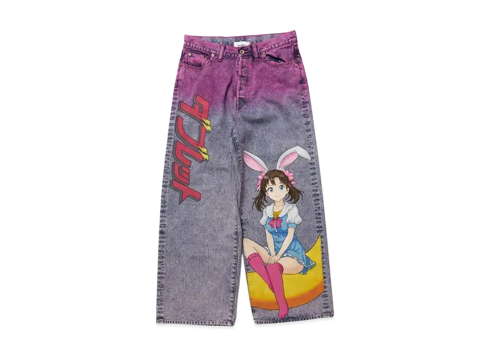 doublet Anime Hand Painting Denim Pants "Pink"