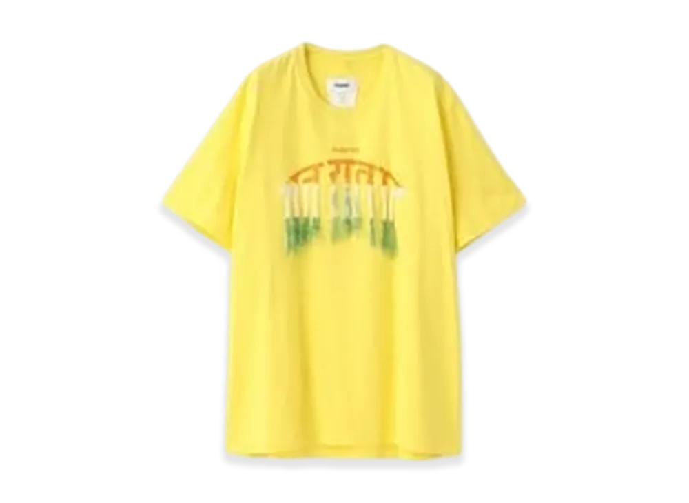 doublet Thank You Fringe Embroidery T-Shirt "Yellow"