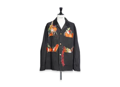 doublet Vegetable Embroidery Work Jacket "Black"