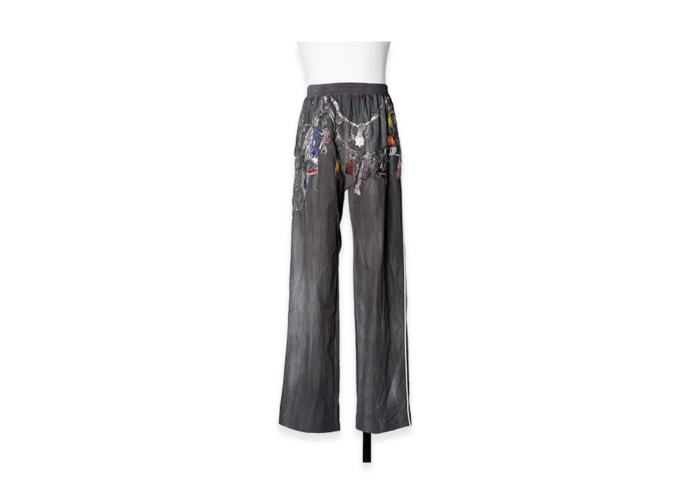 doublet Embroidered Chain Track Pants "Charcoal"