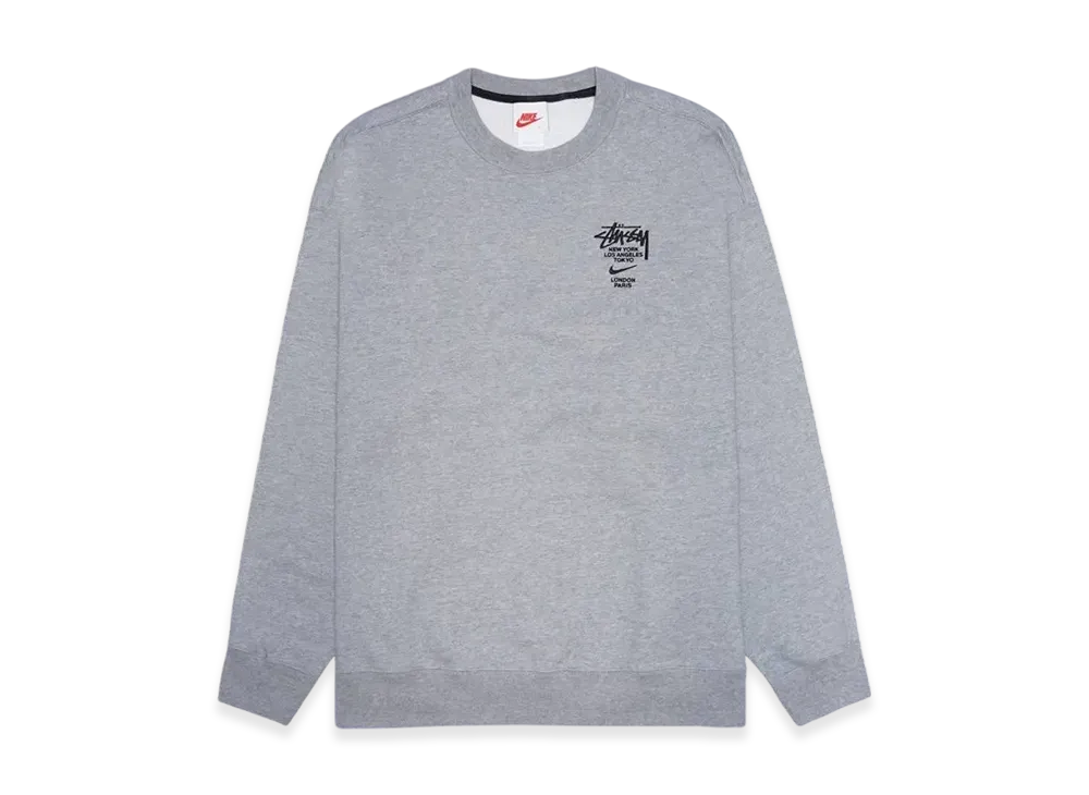 Nike x Stussy International Crewneck Sweatshirt (Asia Size) "Grey" DC4199-050