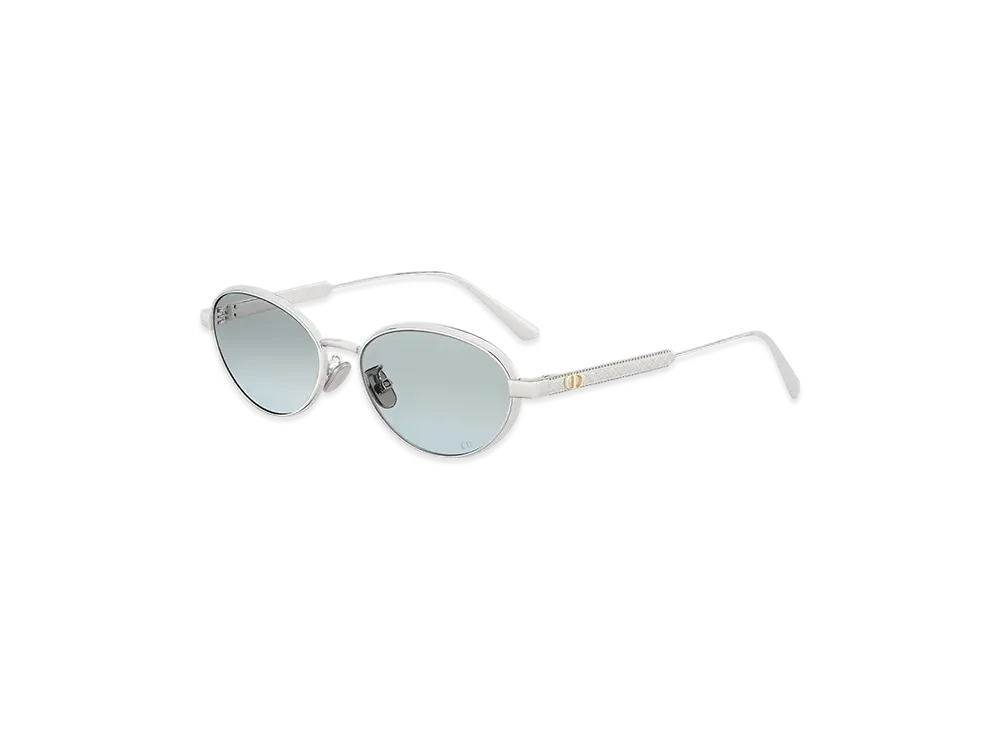 Dior DiorCannage R1U Oval Sunglasses "Gradient Glacier Blue/Silver/Gold"