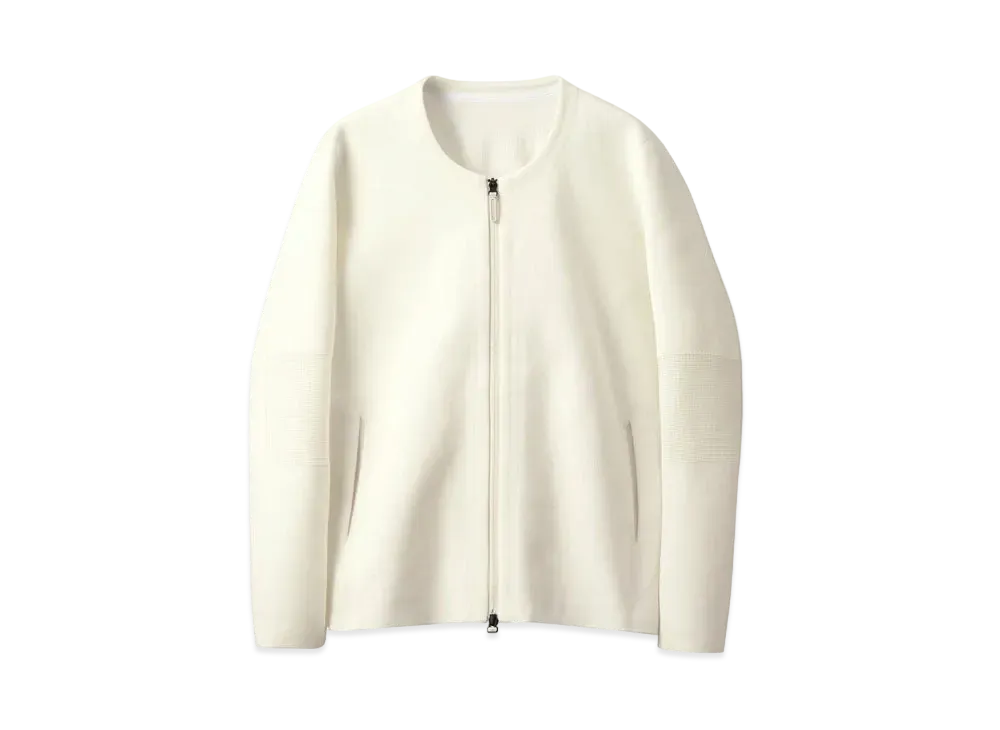 DESCENTE Allterrain Usionknit No Collar Cardigan "Unbleached White"