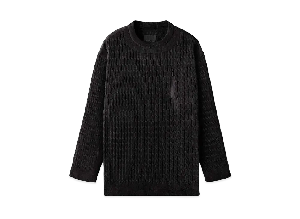 DESCENTE ALLTERRAIN Fusion Knit Crew Neck "Black"