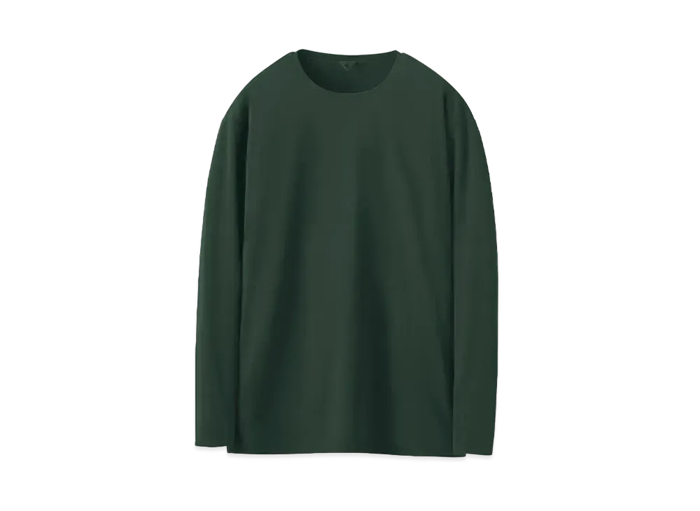 DESCENTE ALLTERRAIN Double Tailoring Crew Neck Shirts "Darkish Green"