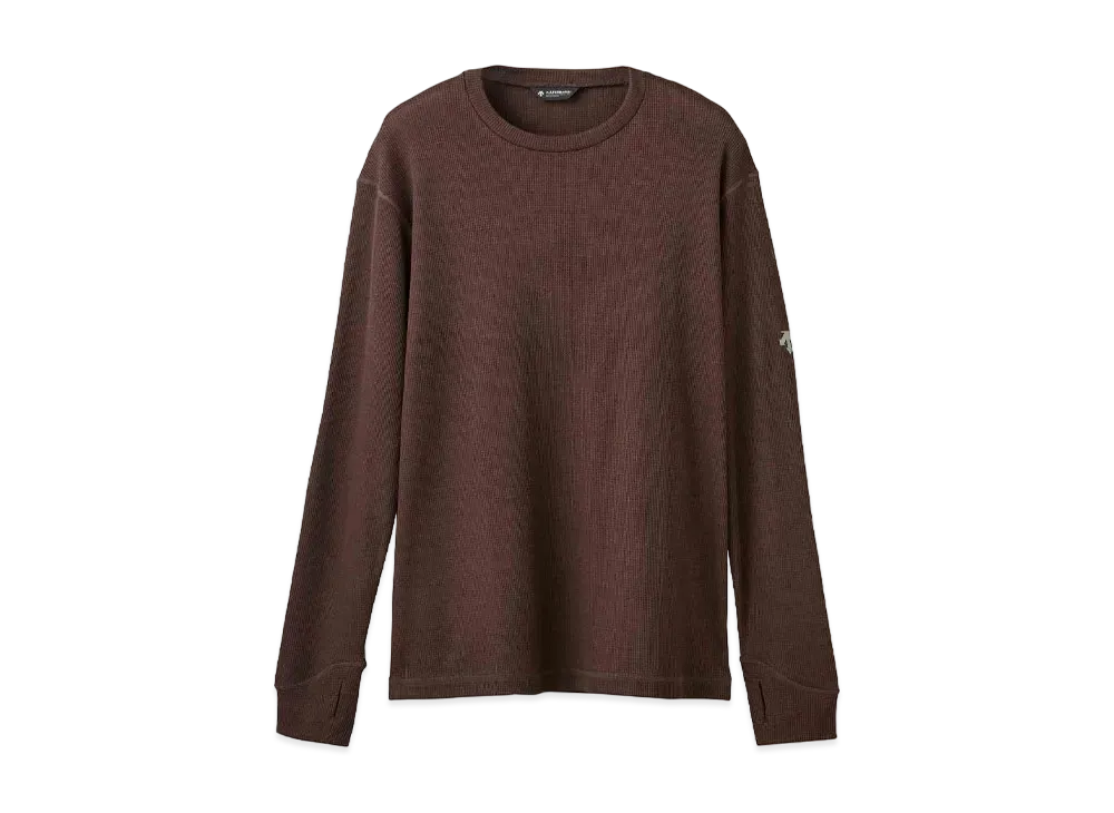 DESCENTE ALLTERRAIN 81 Waffle Wool L/S Shirt "Red Brown"