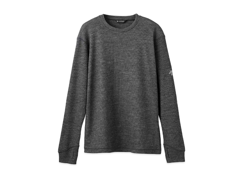 DESCENTE ALLTERRAIN 81 Waffle Wool L/S Shirt "Charcoal Gray"