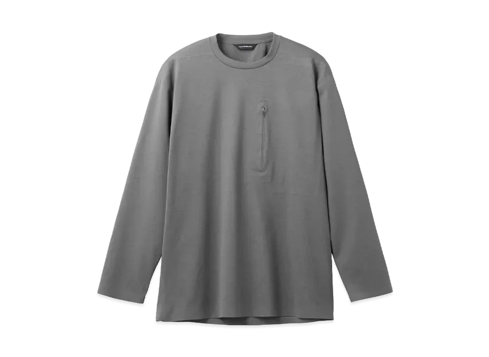 DESCENTE ALLTERRAIN L/S Crew Neck Tee "Nell Gray"