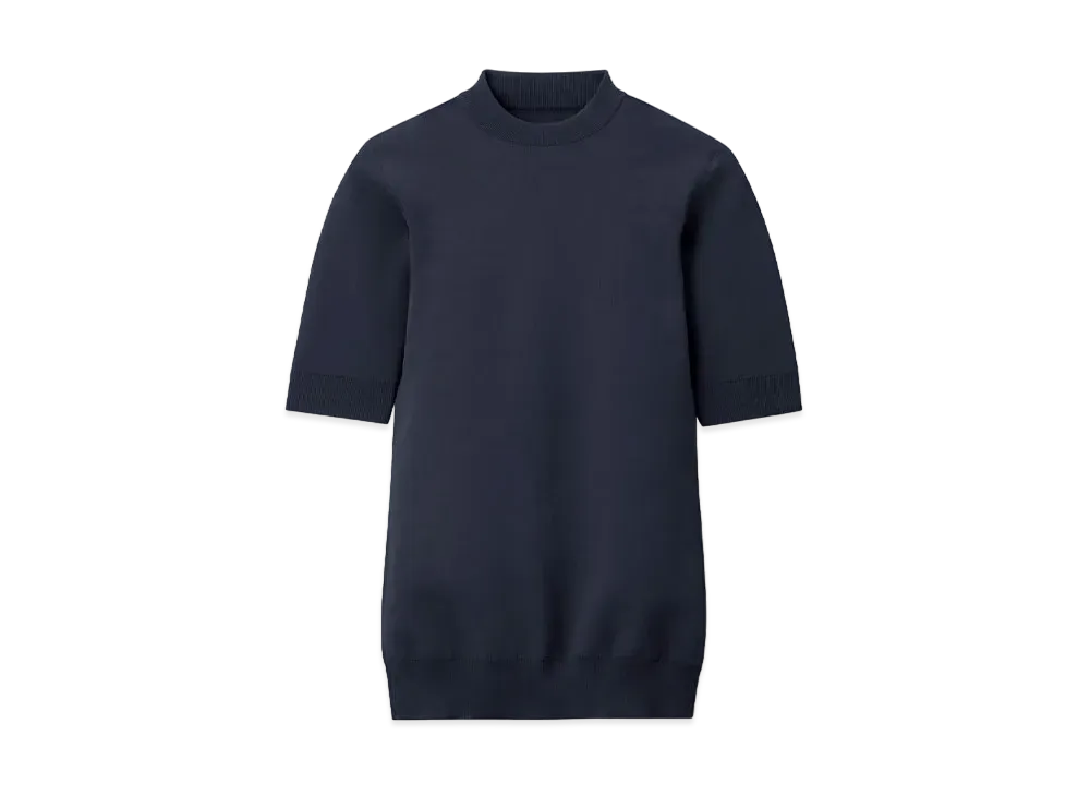 DESCENTE ALLTERRAIN Five-Quarter Bottleneck Shirts "Navy"