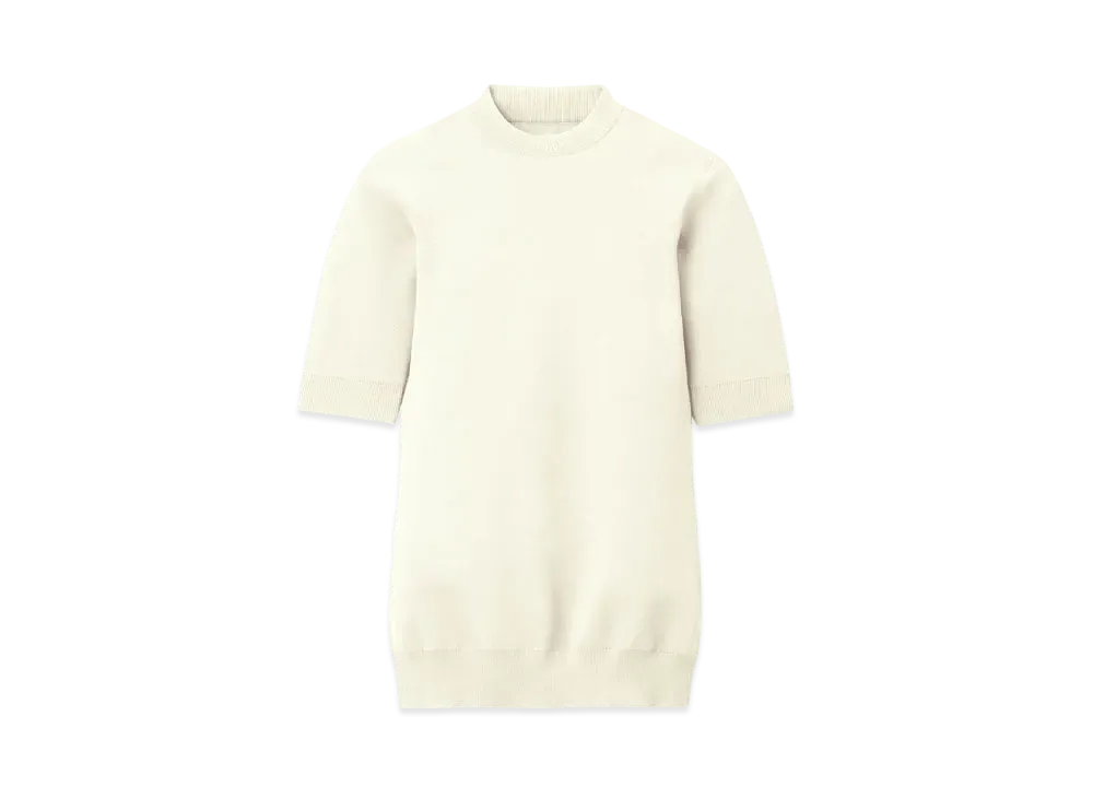 DESCENTE ALLTERRAIN Five-Quarter Bottleneck Shirts "Unbleached White"