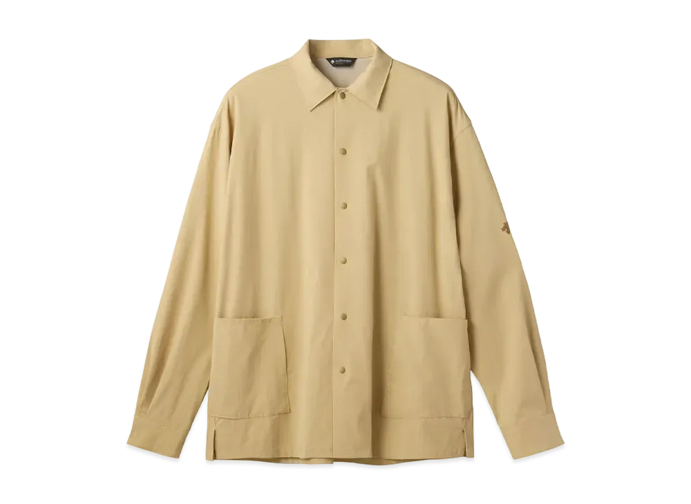 DESCENTE ALLTERRAIN 81 Open Collar L/S Shirt "Yellow Beige"