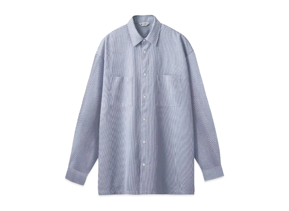 DESCENTE ALLTERRAIN 81 Sucker L/S Shirt "Navy Stripe"