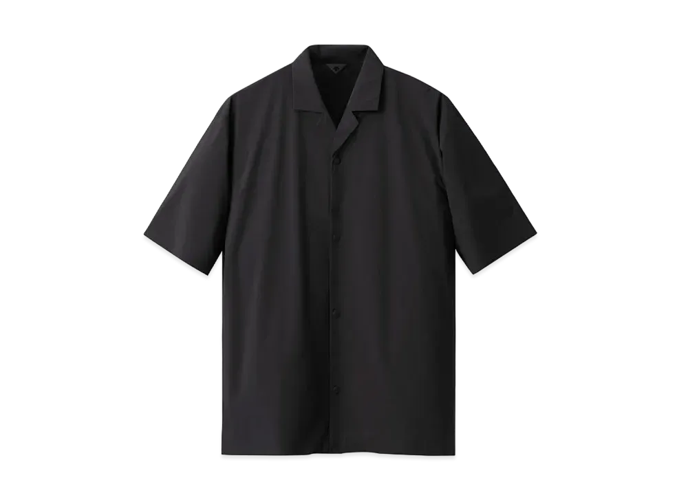 DESCENTE ALLTERRAIN Untrimmed H/S Open Collar Shirts "Black"