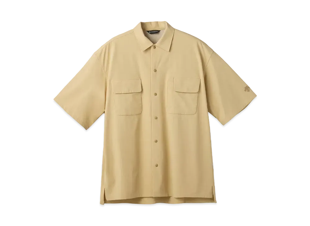 DESCENTE ALLTERRAIN 81 Open Collar H/S Shirt "Yellow Beige"