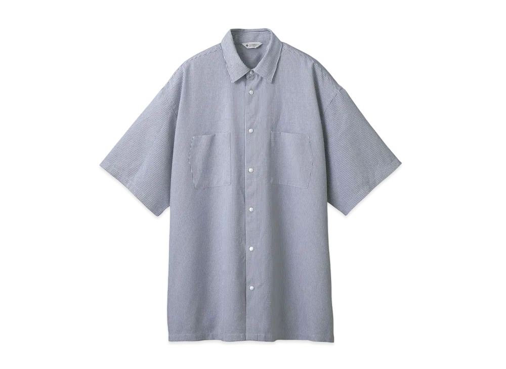 DESCENTE ALLTERRAIN 81 Sucker H/S Shirt "Navy Stripe"