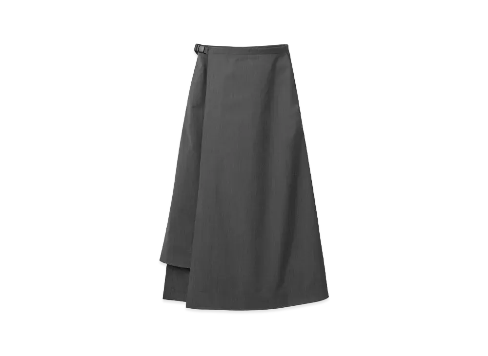 DESCENTE ALLTERRAIN Long Wrap Skirt "Charcoal"